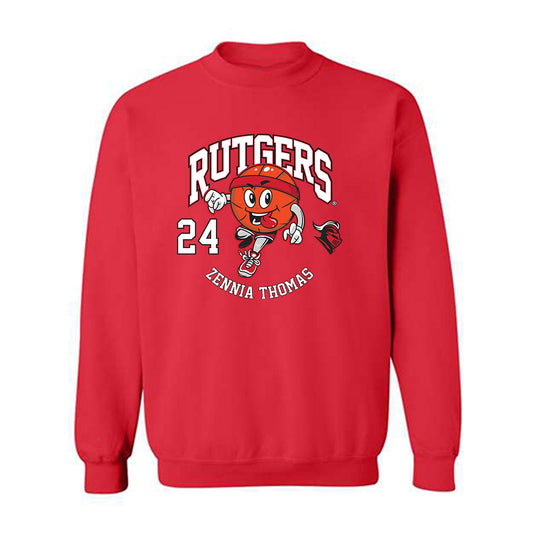 Rutgers - NCAA Women's Basketball : Zennia Thomas - Fashion Shersey Crewneck Sweatshirt-0