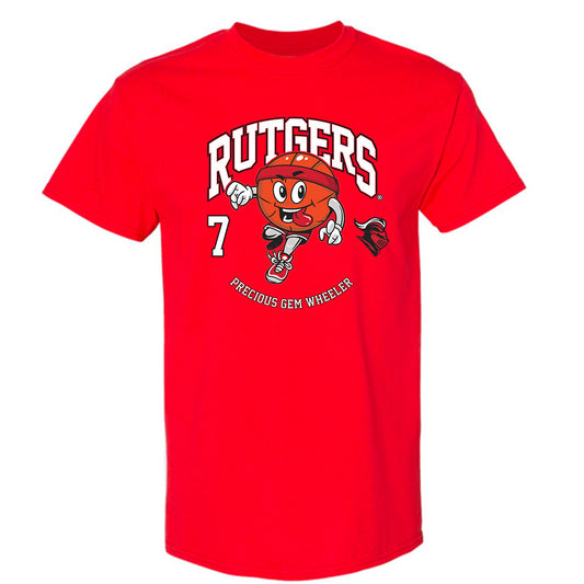 Rutgers - NCAA Women's Basketball : Precious Gem Wheeler - Fashion Shersey T-Shirt-0