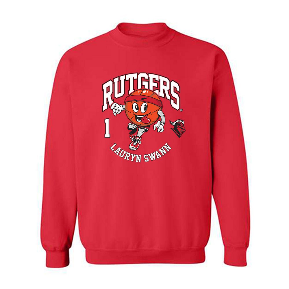 Rutgers - NCAA Women's Basketball : Lauryn Swann - Fashion Shersey Crewneck Sweatshirt-0