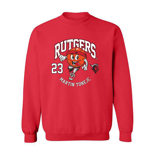 Rutgers - NCAA Men's Basketball : Martin Tonejc - Fashion Shersey Crewneck Sweatshirt-0