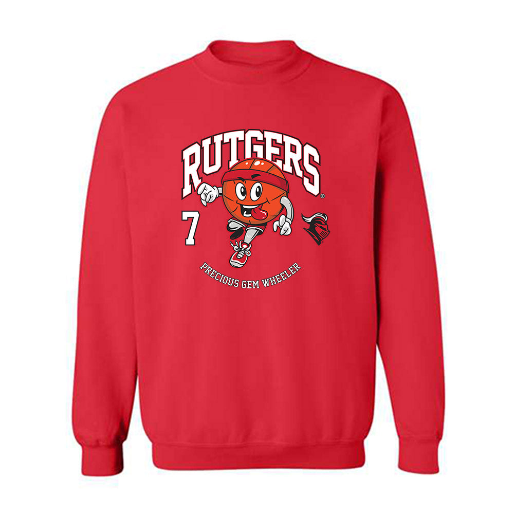 Rutgers - NCAA Women's Basketball : Precious Gem Wheeler - Fashion Shersey Crewneck Sweatshirt-0