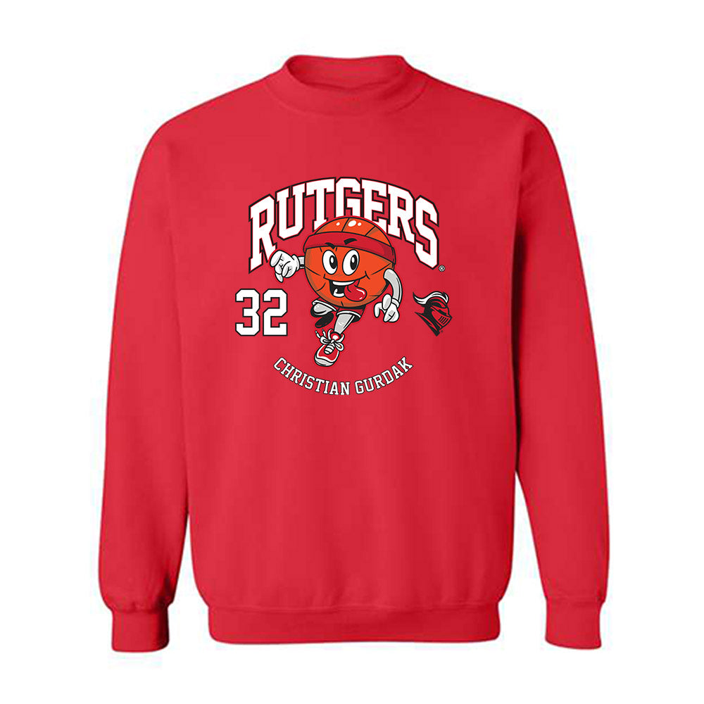 Rutgers - NCAA Men's Basketball : Christian Gurdak - Fashion Shersey Crewneck Sweatshirt-0