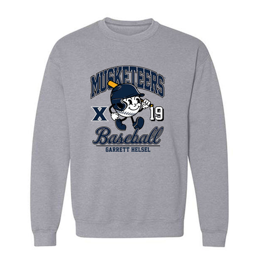 Xavier - NCAA Baseball : Garrett Helsel - Fashion Shersey Crewneck Sweatshirt-0