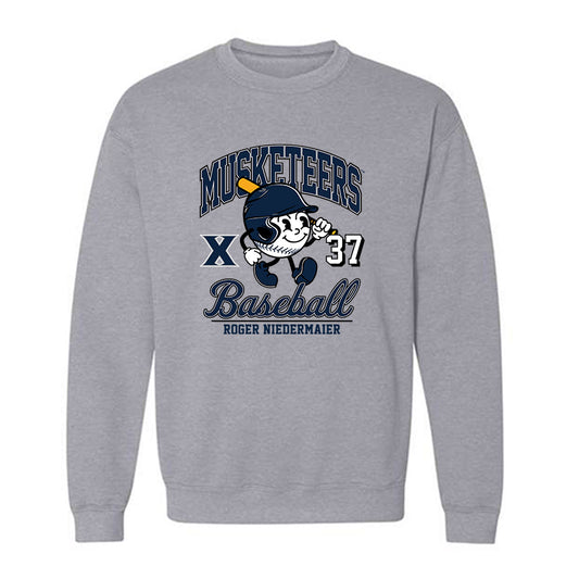 Xavier - NCAA Baseball : Roger Niedermaier - Fashion Shersey Crewneck Sweatshirt-0