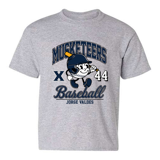 Xavier - NCAA Baseball : Jorge Valdes - Fashion Shersey Youth T-Shirt-0