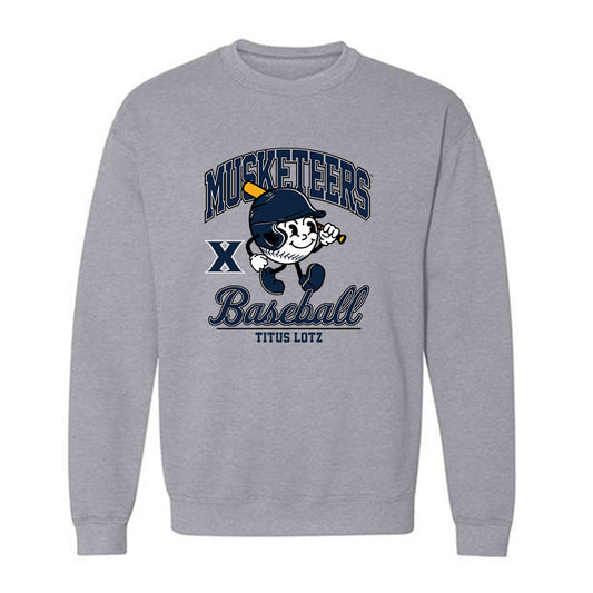 Xavier - NCAA Baseball : Titus Lotz - Fashion Shersey Crewneck Sweatshirt-0