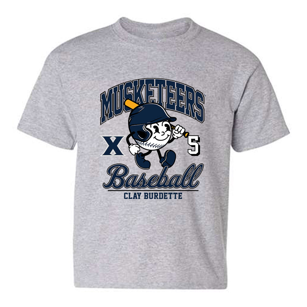 Xavier - NCAA Baseball : Clay Burdette - Fashion Shersey Youth T-Shirt-0