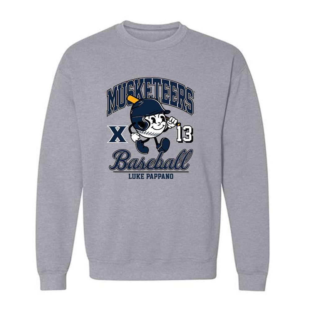 Xavier - NCAA Baseball : Luke Pappano - Fashion Shersey Crewneck Sweatshirt-0