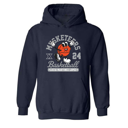 Xavier - NCAA Women's Basketball : Lucia Martinez Lopez - Fashion Shersey Hooded Sweatshirt-0