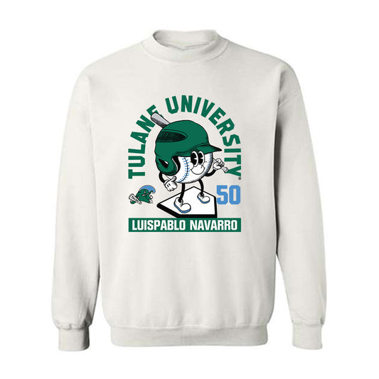 Tulane - NCAA Baseball : LuisPablo Navarro - Fashion Shersey Crewneck Sweatshirt-0