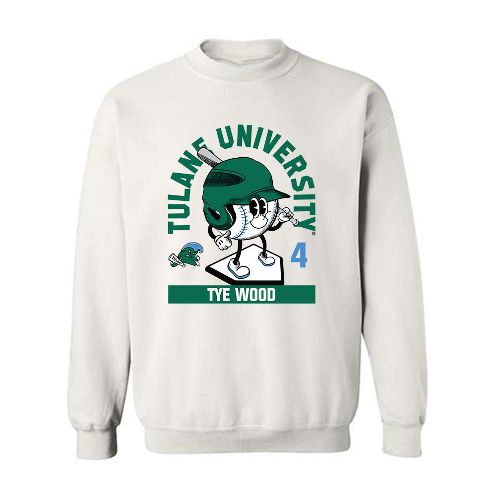 Tulane - NCAA Baseball : Tye Wood - Fashion Shersey Crewneck Sweatshirt-0