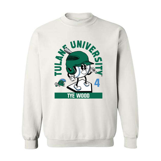 Tulane - NCAA Baseball : Tye Wood - Fashion Shersey Crewneck Sweatshirt-0