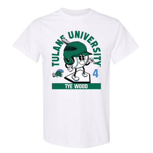 Tulane - NCAA Baseball : Tye Wood - Fashion Shersey T-Shirt-0