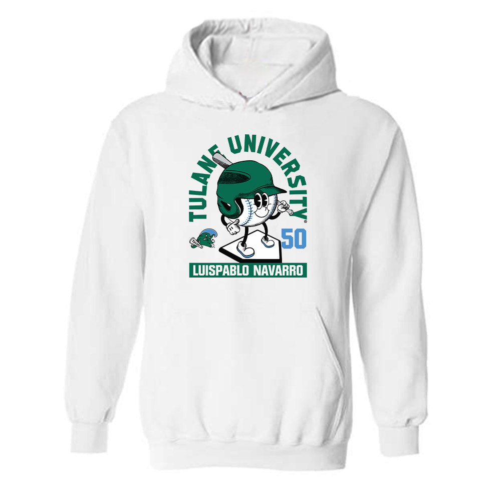 Tulane - NCAA Baseball : LuisPablo Navarro - Fashion Shersey Hooded Sweatshirt-0