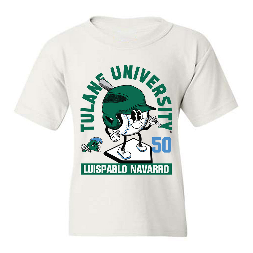 Tulane - NCAA Baseball : LuisPablo Navarro - Fashion Shersey Youth T-Shirt-0