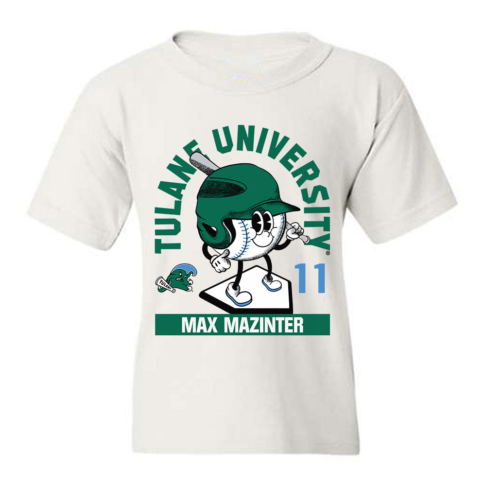Tulane - NCAA Baseball : Max Mazinter - Fashion Shersey Youth T-Shirt-0