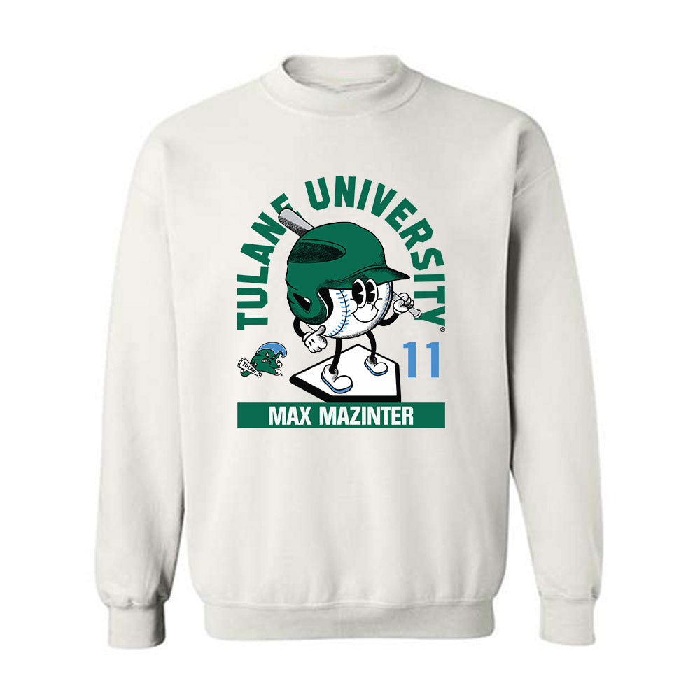 Tulane - NCAA Baseball : Max Mazinter - Fashion Shersey Crewneck Sweatshirt-0