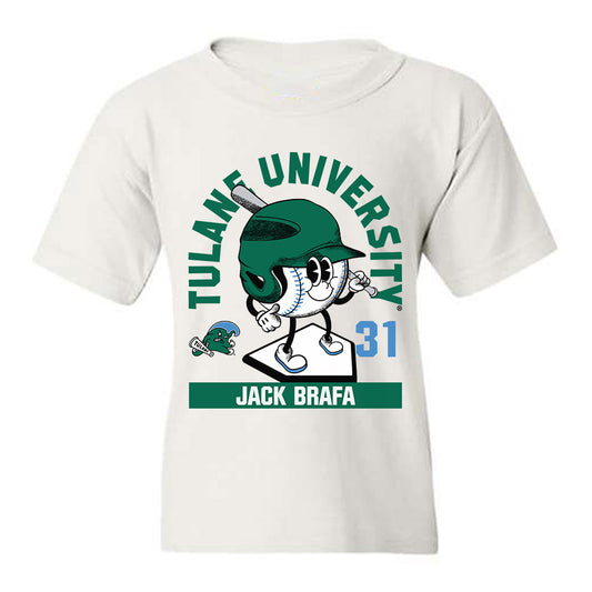 Tulane - NCAA Baseball : Jack Brafa - Fashion Shersey Youth T-Shirt-0