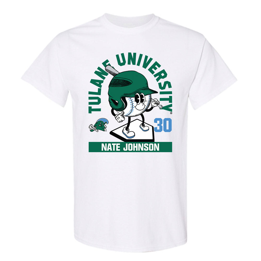 Tulane - NCAA Baseball : Nate Johnson - Fashion Shersey T-Shirt-0