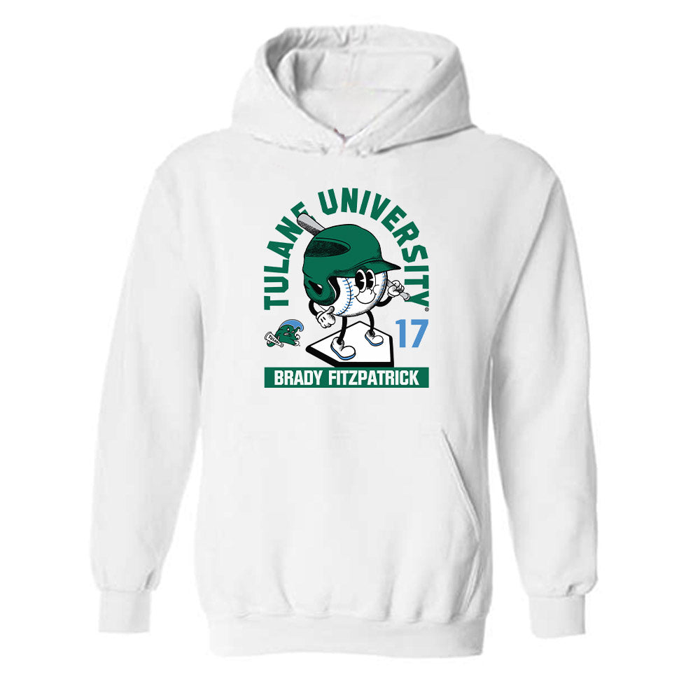 Tulane - NCAA Baseball : Brady Fitzpatrick - Fashion Shersey Hooded Sweatshirt-0