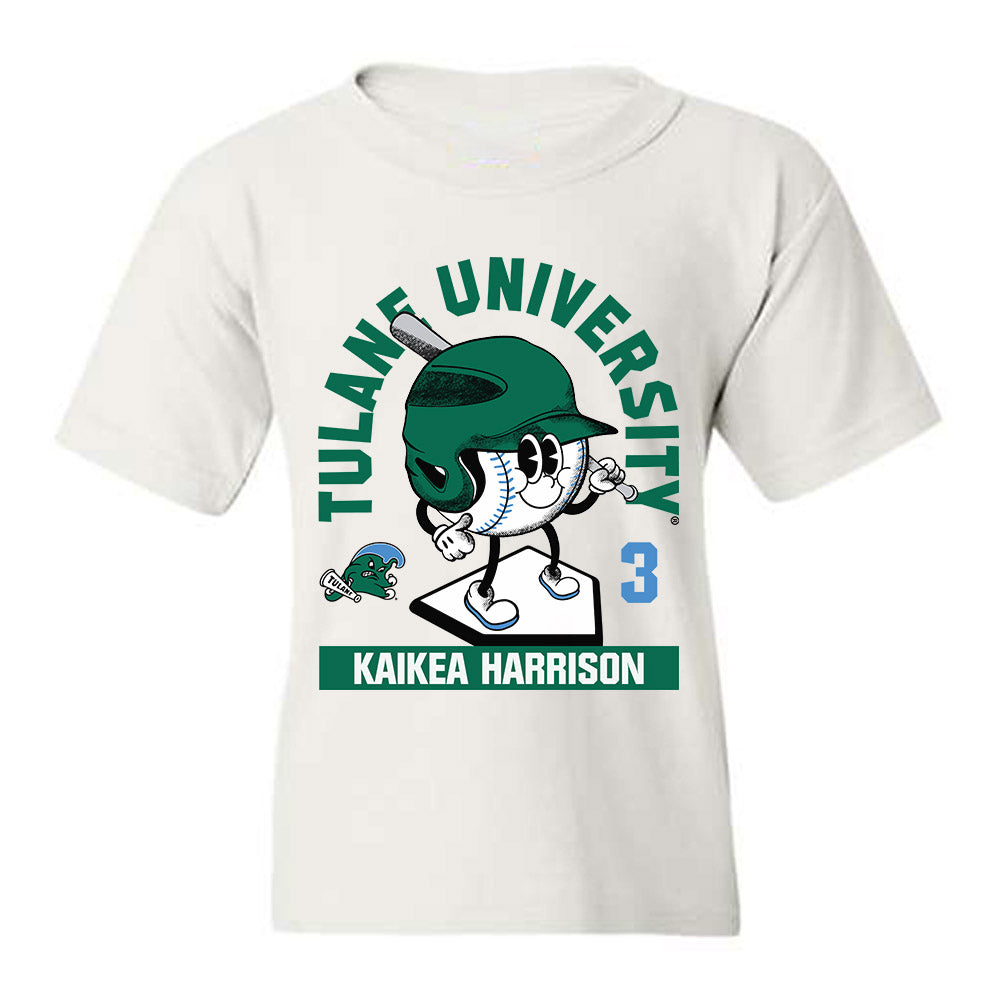 Tulane - NCAA Baseball : Kaikea Harrison - Fashion Shersey Youth T-Shirt-0
