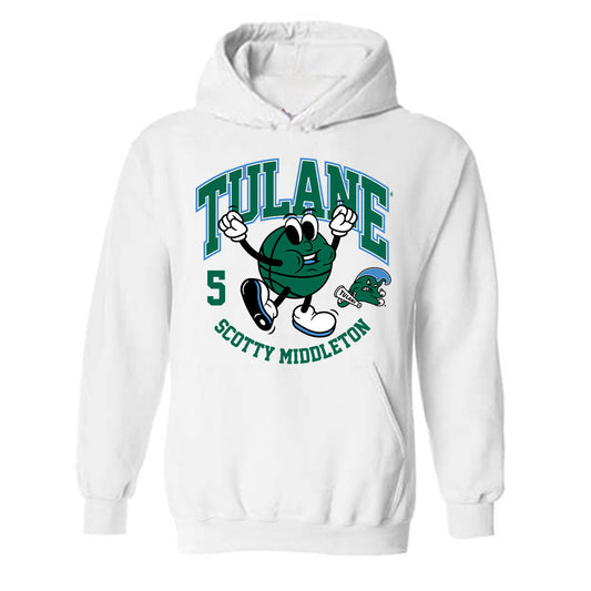 Tulane - NCAA Men's Basketball : Scotty Middleton - Fashion Shersey Hooded Sweatshirt-0