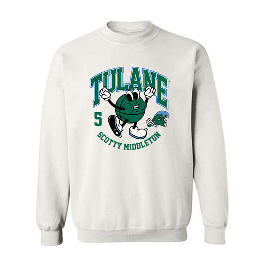 Tulane - NCAA Men's Basketball : Scotty Middleton - Fashion Shersey Crewneck Sweatshirt-0