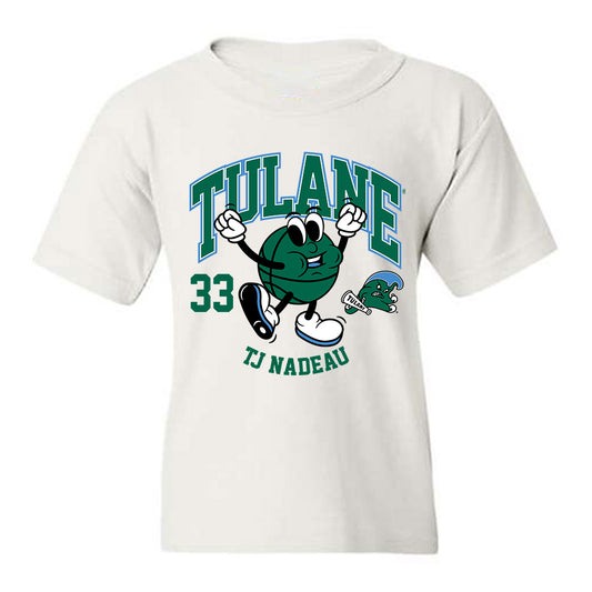 Tulane - NCAA Men's Basketball : Tj Nadeau - Fashion Shersey Youth T-Shirt-0