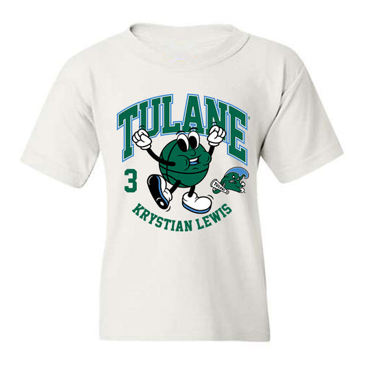 Tulane - NCAA Men's Basketball : Krystian Lewis - Fashion Shersey Youth T-Shirt-0