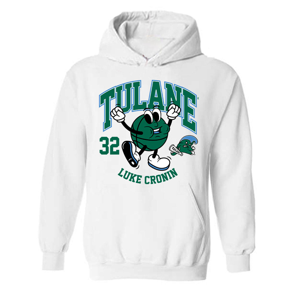 Tulane - NCAA Men's Basketball : Luke Cronin - Fashion Shersey Hooded Sweatshirt-0