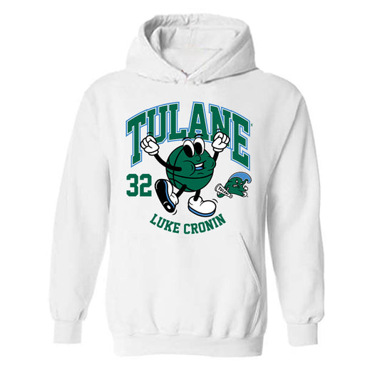 Tulane - NCAA Men's Basketball : Luke Cronin - Fashion Shersey Hooded Sweatshirt-0