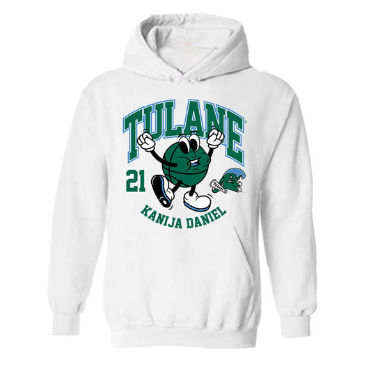 Tulane - NCAA Women's Basketball : Kanija Daniel - Fashion Shersey Hooded Sweatshirt-0