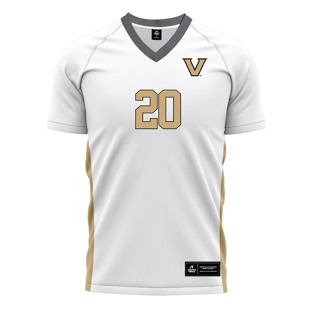 Vanderbilt - NCAA Women's Soccer : Nina Laba - White Soccer Jersey-0
