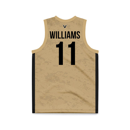 Vanderbilt - NCAA Women's Basketball : Monique Williams - Gold Basketball Jersey-1