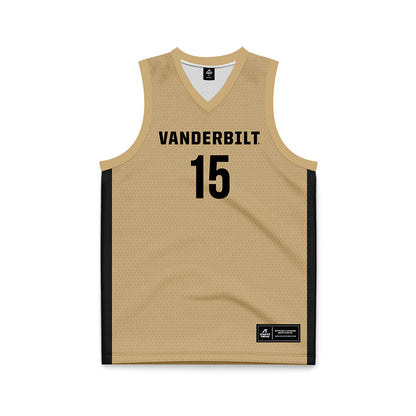 Vanderbilt - NCAA Women's Basketball : Ndjakalenga Mwenentanda - Gold Basketball Jersey-0