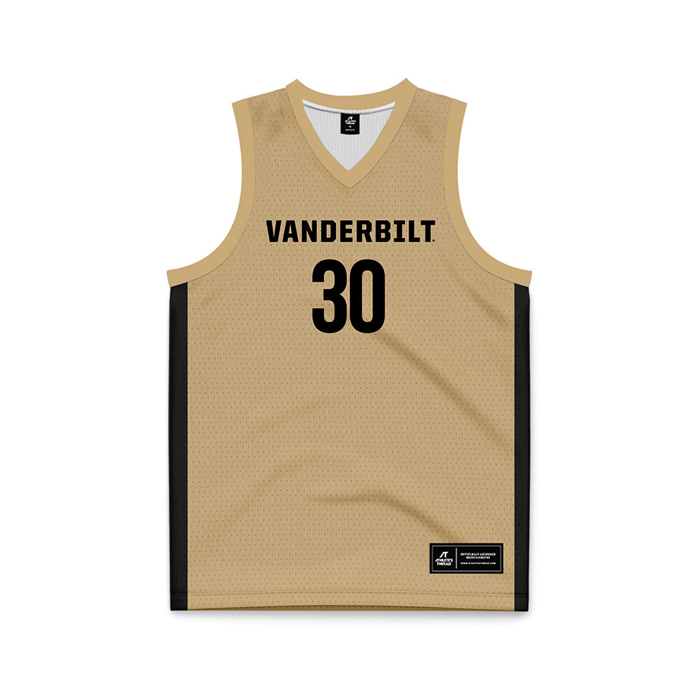 Vanderbilt - NCAA Women's Basketball : Trinity Wilson - Gold Basketball Jersey-0