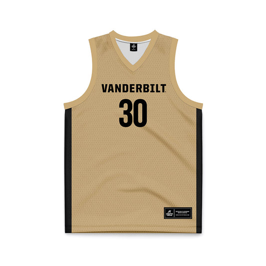 Vanderbilt - NCAA Women's Basketball : Trinity Wilson - Gold Basketball Jersey-0
