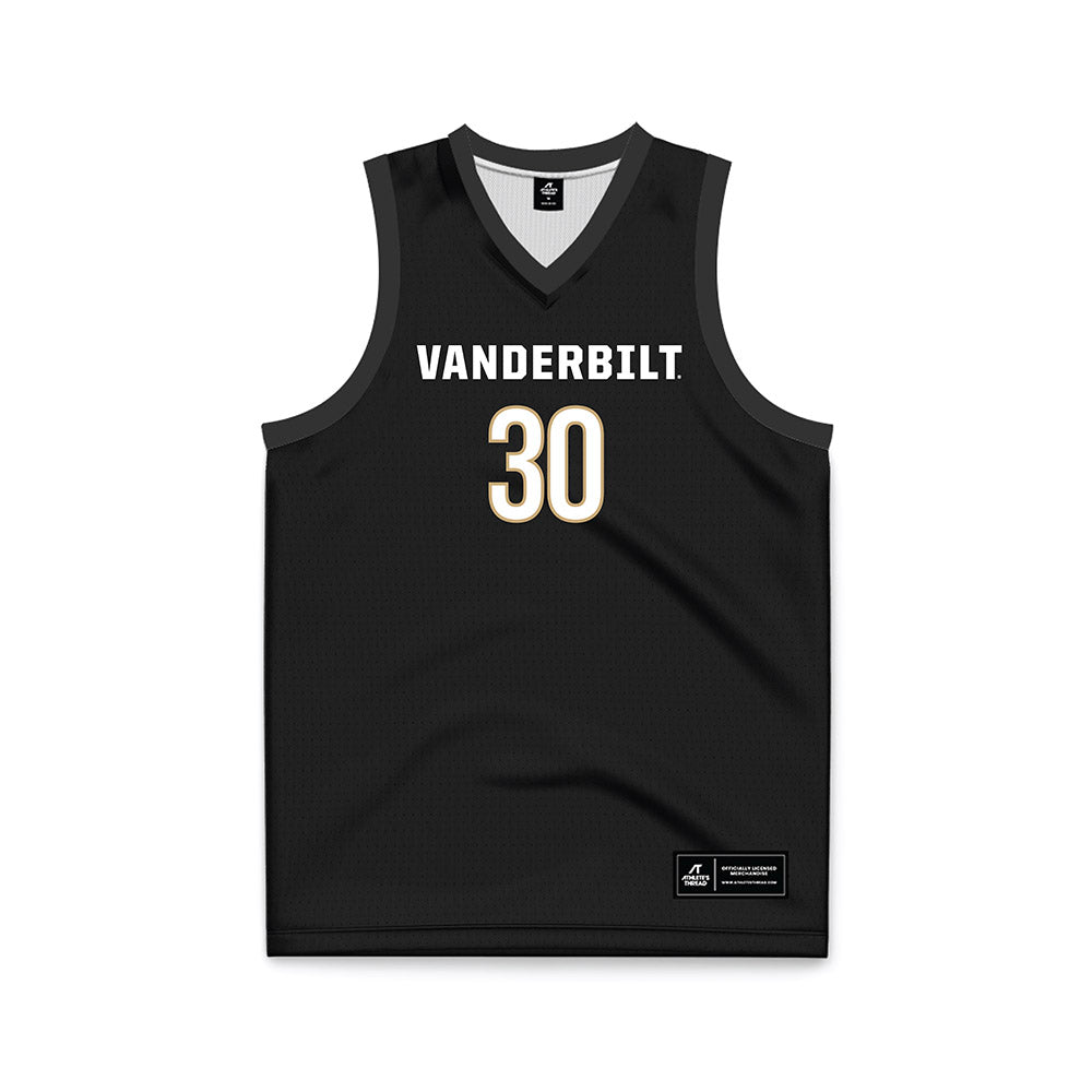 Vanderbilt - NCAA Women's Basketball : Trinity Wilson - Black Basketball Jersey-0