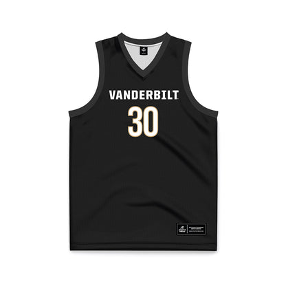 Vanderbilt - NCAA Women's Basketball : Trinity Wilson - Black Basketball Jersey-0