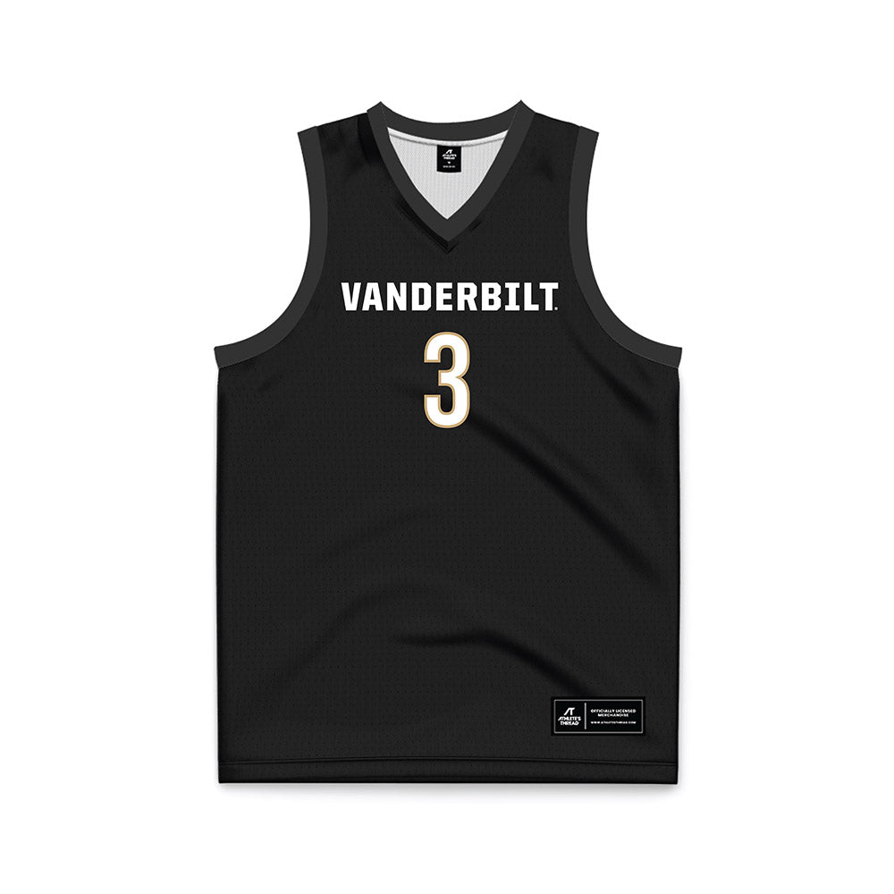 Vanderbilt - NCAA Women's Basketball : Aubrey Galvan - Black Basketball Jersey-0