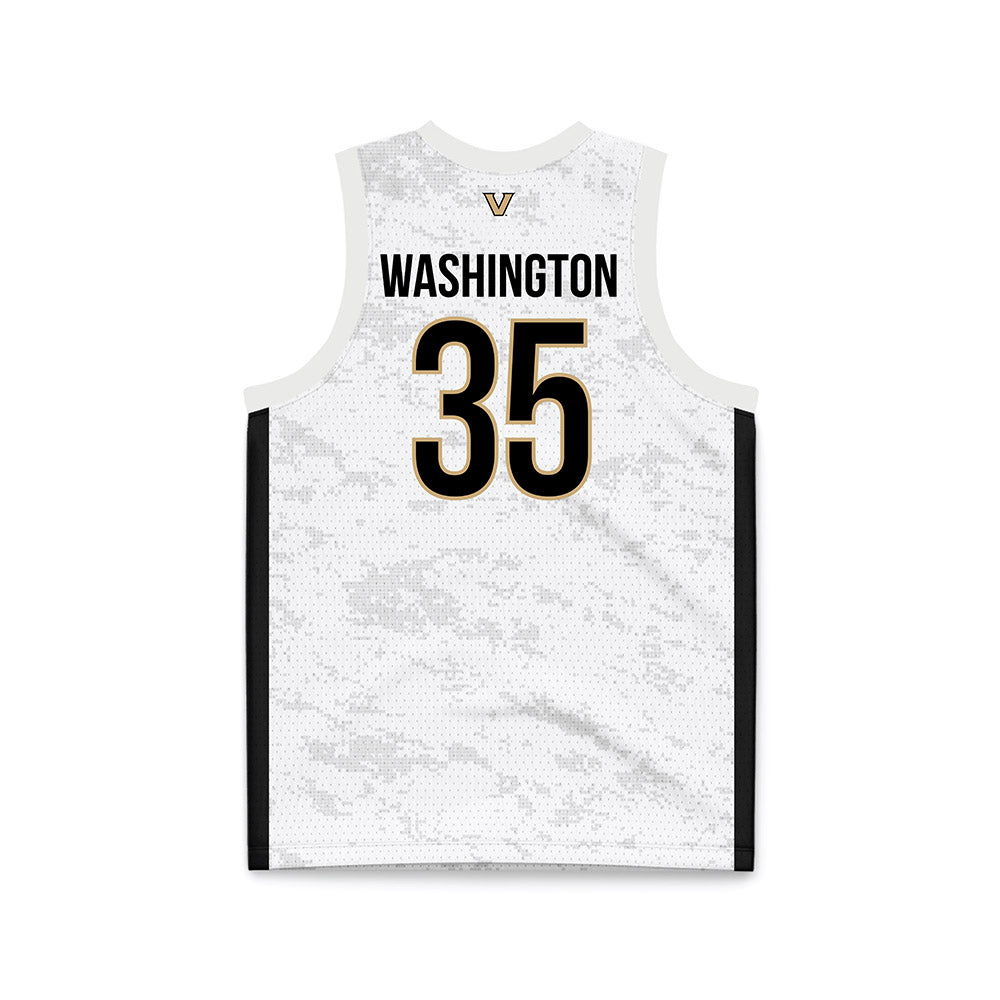 Vanderbilt - NCAA Women's Basketball : Sacha Washington - White Basketball Jersey-1