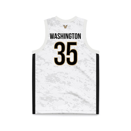 Vanderbilt - NCAA Women's Basketball : Sacha Washington - White Basketball Jersey-1