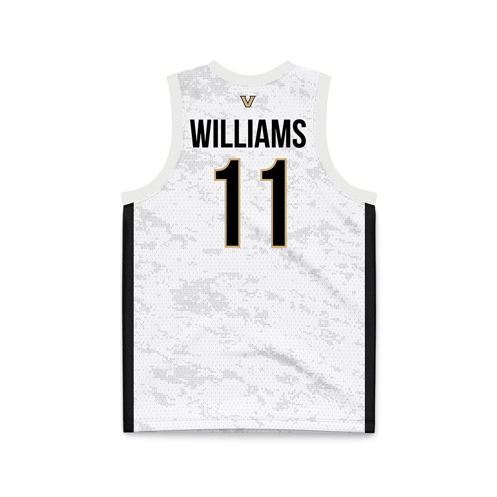 Vanderbilt - NCAA Women's Basketball : Monique Williams - White Basketball Jersey-1