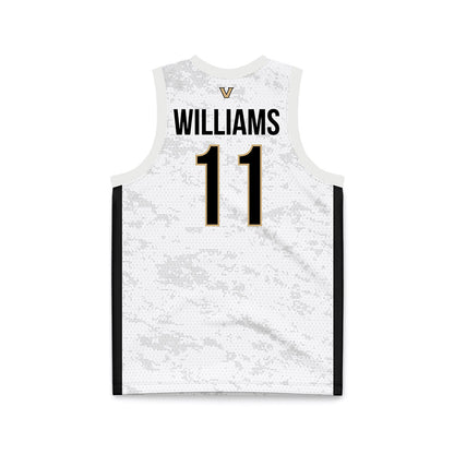 Vanderbilt - NCAA Women's Basketball : Monique Williams - White Basketball Jersey-1