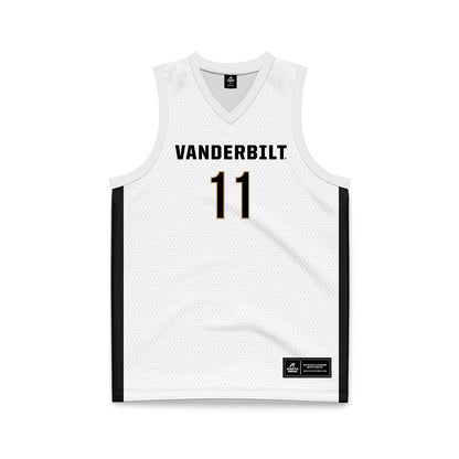 Vanderbilt - NCAA Women's Basketball : Monique Williams - White Basketball Jersey-0