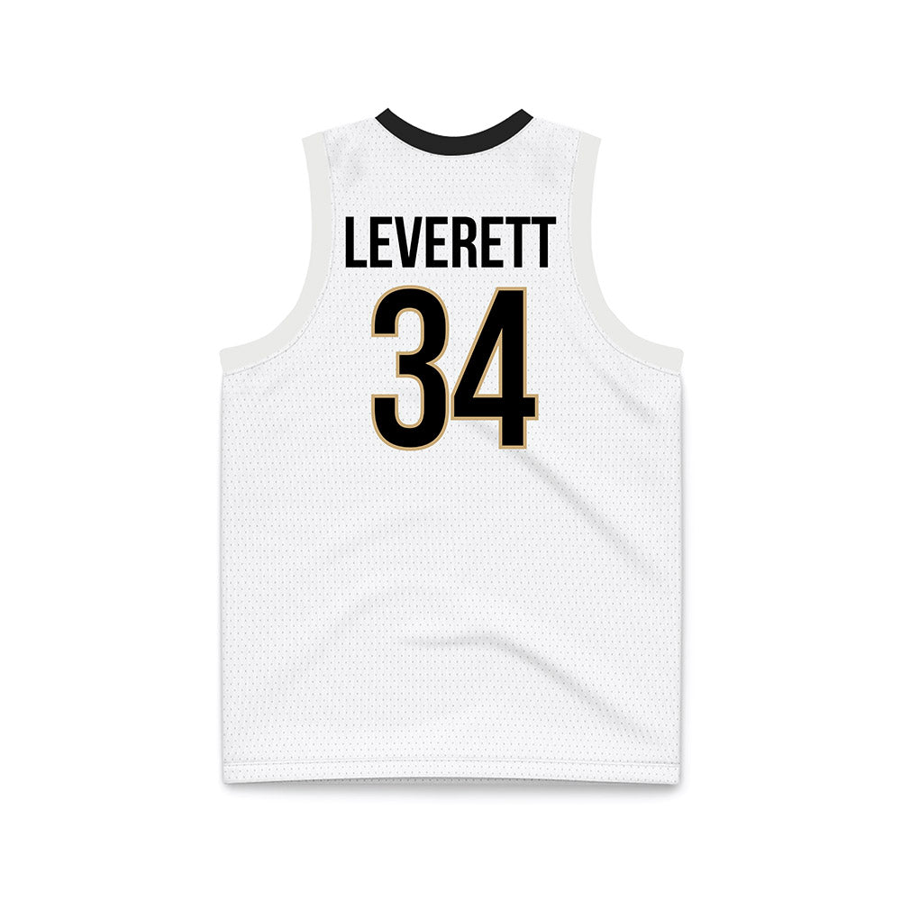 Vanderbilt - NCAA Men's Basketball : Jayden Leverett - White Basketball Jersey-1