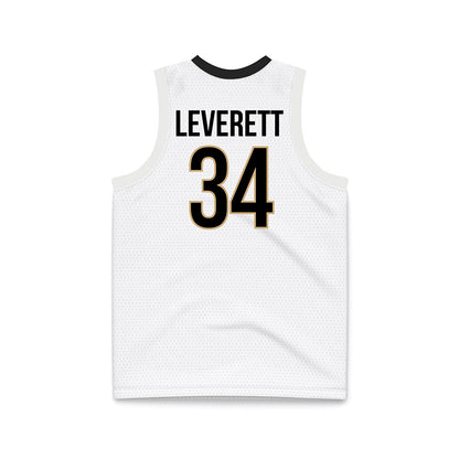 Vanderbilt - NCAA Men's Basketball : Jayden Leverett - White Basketball Jersey-1