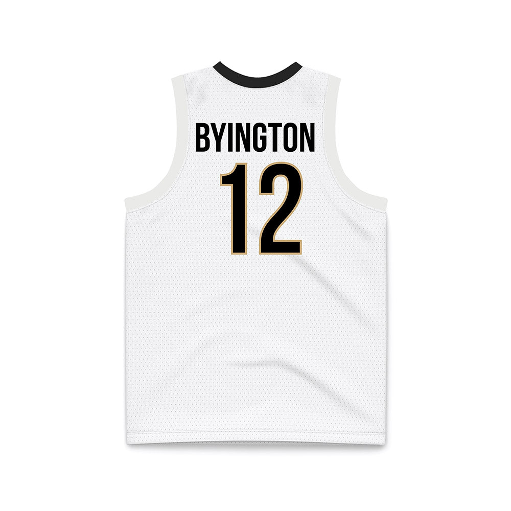 Vanderbilt - NCAA Men's Basketball : Chase Byington - White Basketball Jersey-1