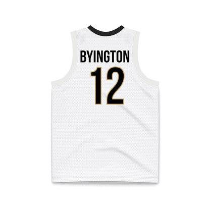 Vanderbilt - NCAA Men's Basketball : Chase Byington - White Basketball Jersey-1