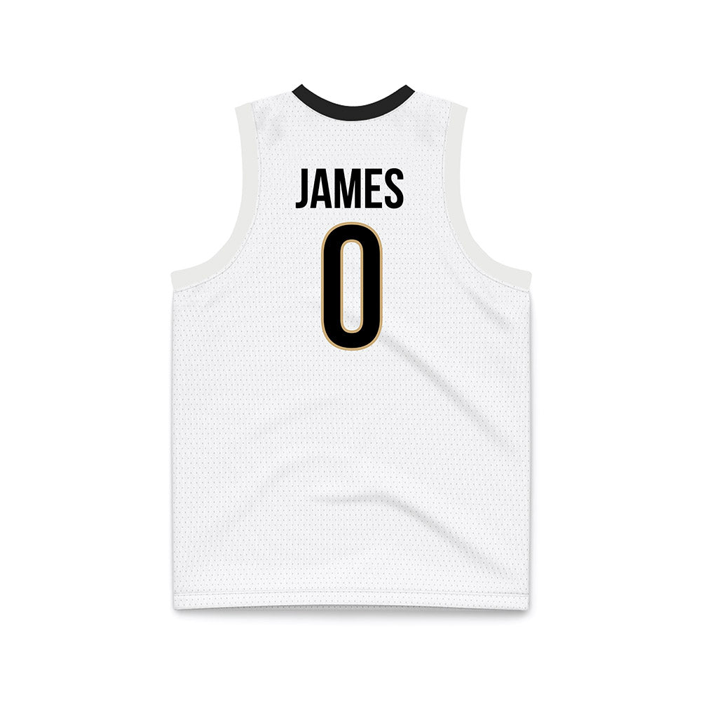 Vanderbilt - NCAA Men's Basketball : Michael James - White Basketball Jersey-1